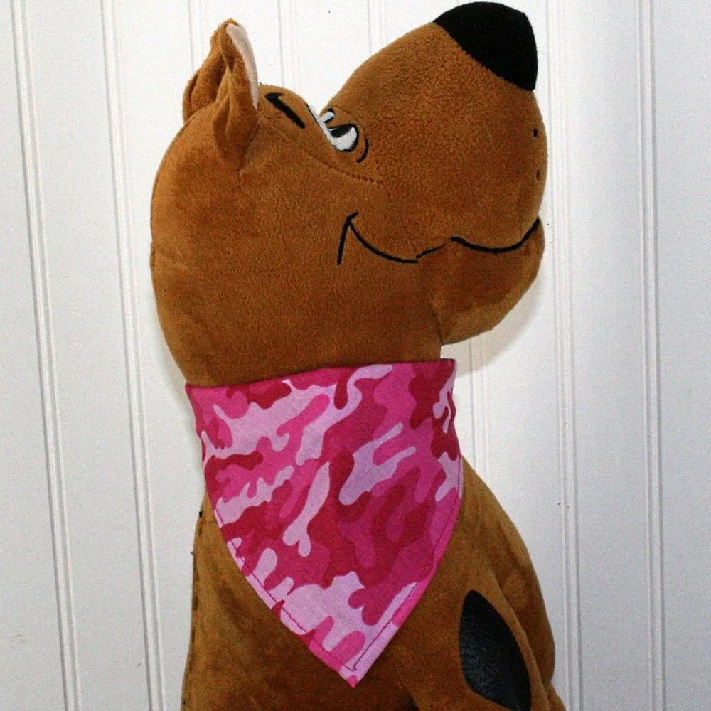 HAND CRAFTED Bandana Pink Camouflage Camo Print Dog Pet Scarf Accessory